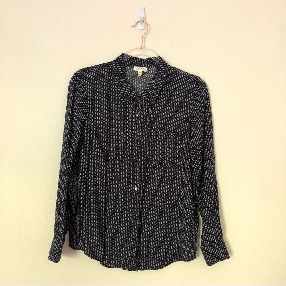 Soft Joie Anabella Long Sleeve Patterned Blouse XS